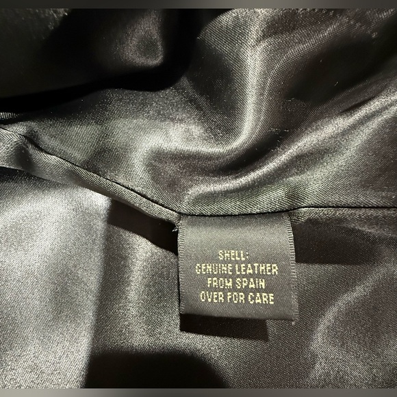 🥳🥳ST. JOHN Marie Grey Collection Leather Coat Jacket, Black - Picture 12 of 16